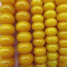 10x14mm natural jade stone button pinwheel yellow gold amber loose beads 4x10 full strand