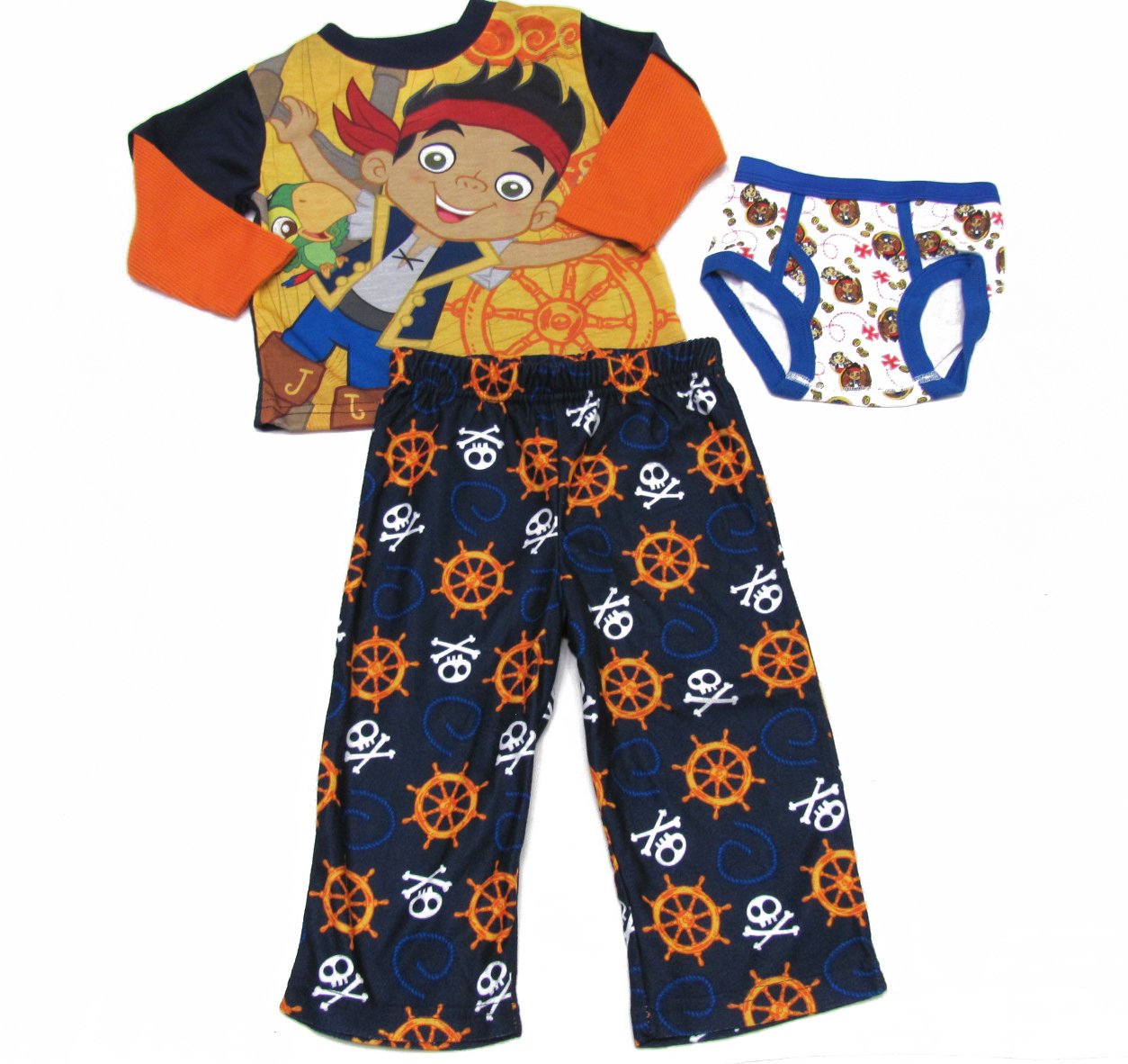 Disney Pirate Jake Pajamas Boys 2T Shirt Pants and Briefs ...