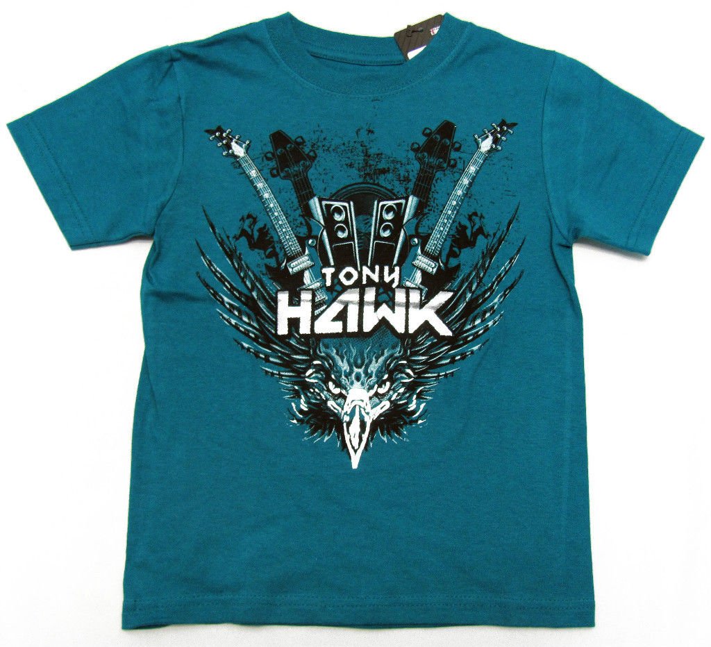 Tony Hawk Boys size 4 Blue Rock Tshirt Short Sleeve Crew