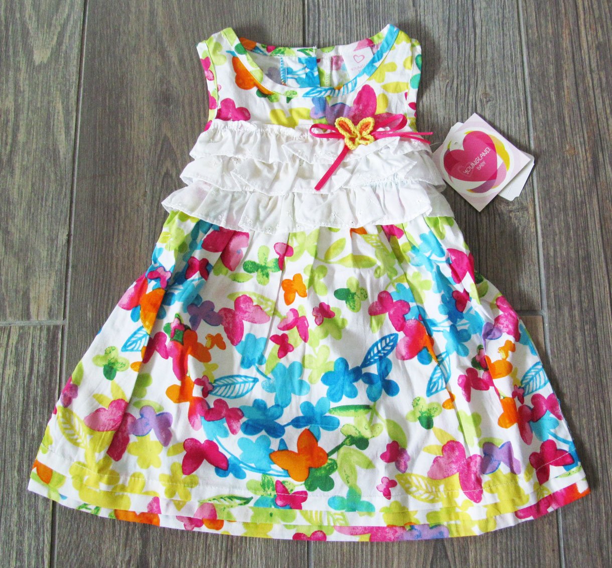 Youngland Baby Girls 18 Mos Butterfly Sundress Sleeveless Dress Girl's ...