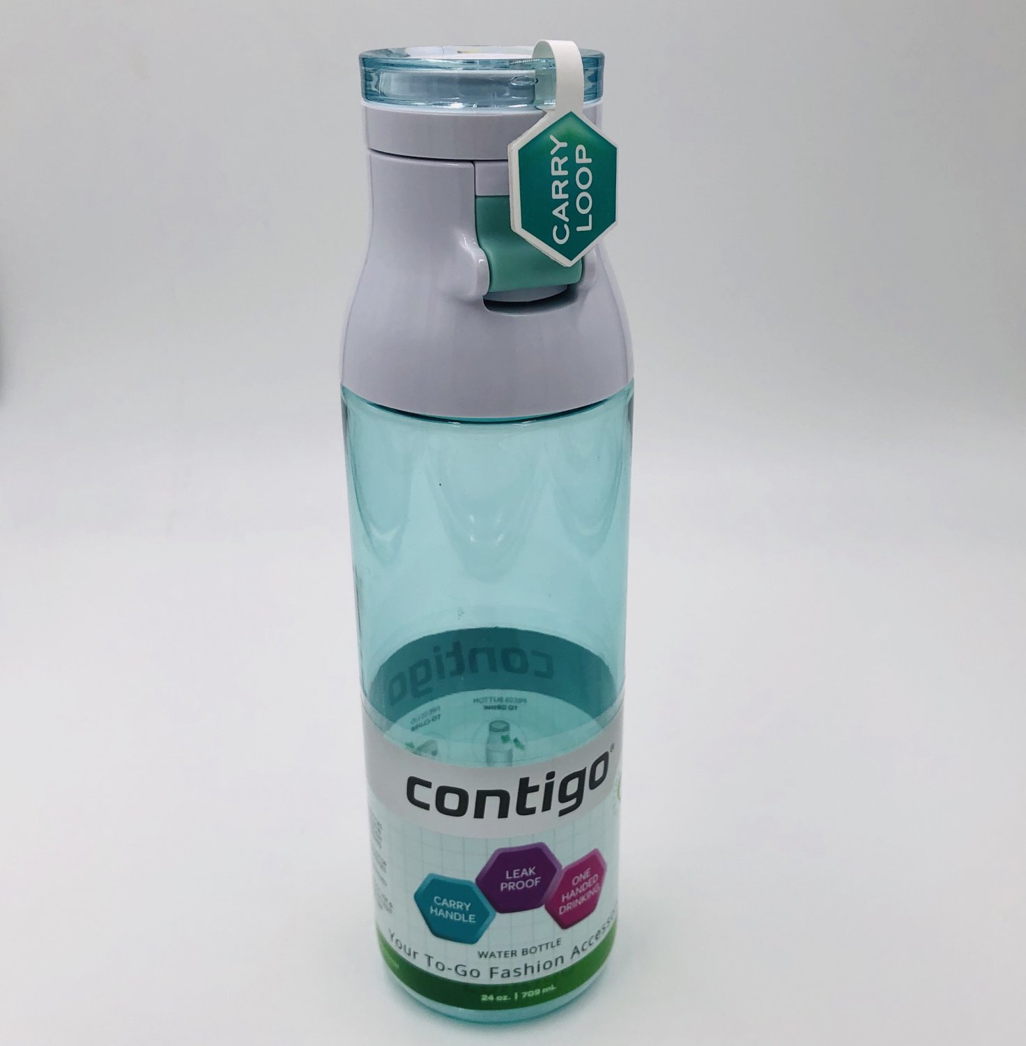 Gourde Contigo Jackson 24oz Violette - Bouchon Poussoir, Sans BPA, étanche
