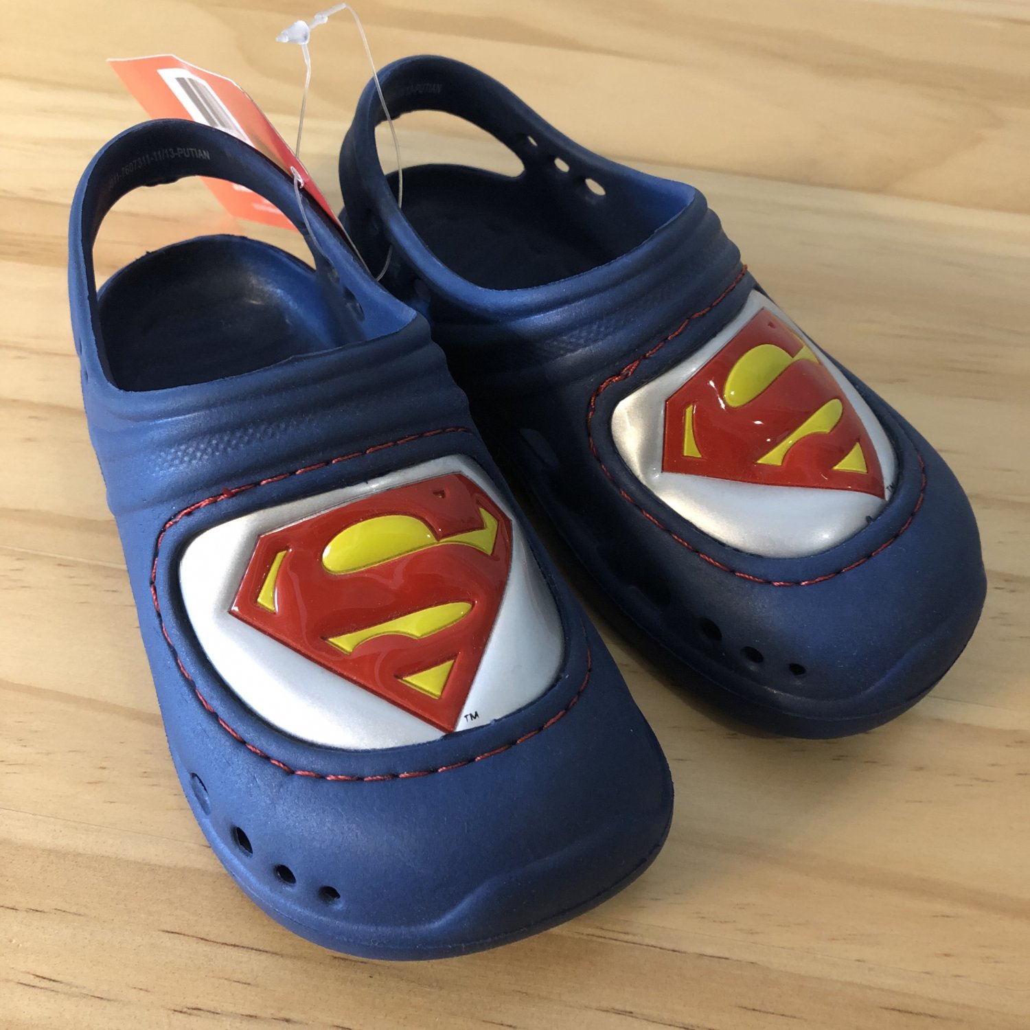 Superman Kids Clogs Foam Shoes toddler boys 9