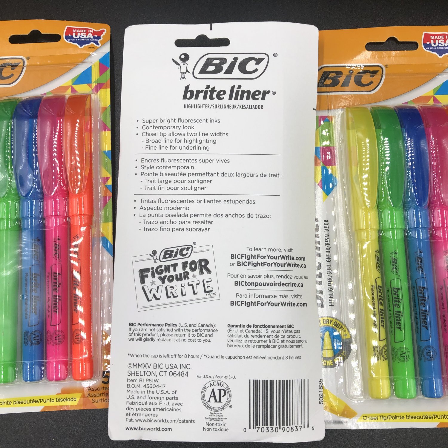 Bic Bright Liner Highlighters 2pack