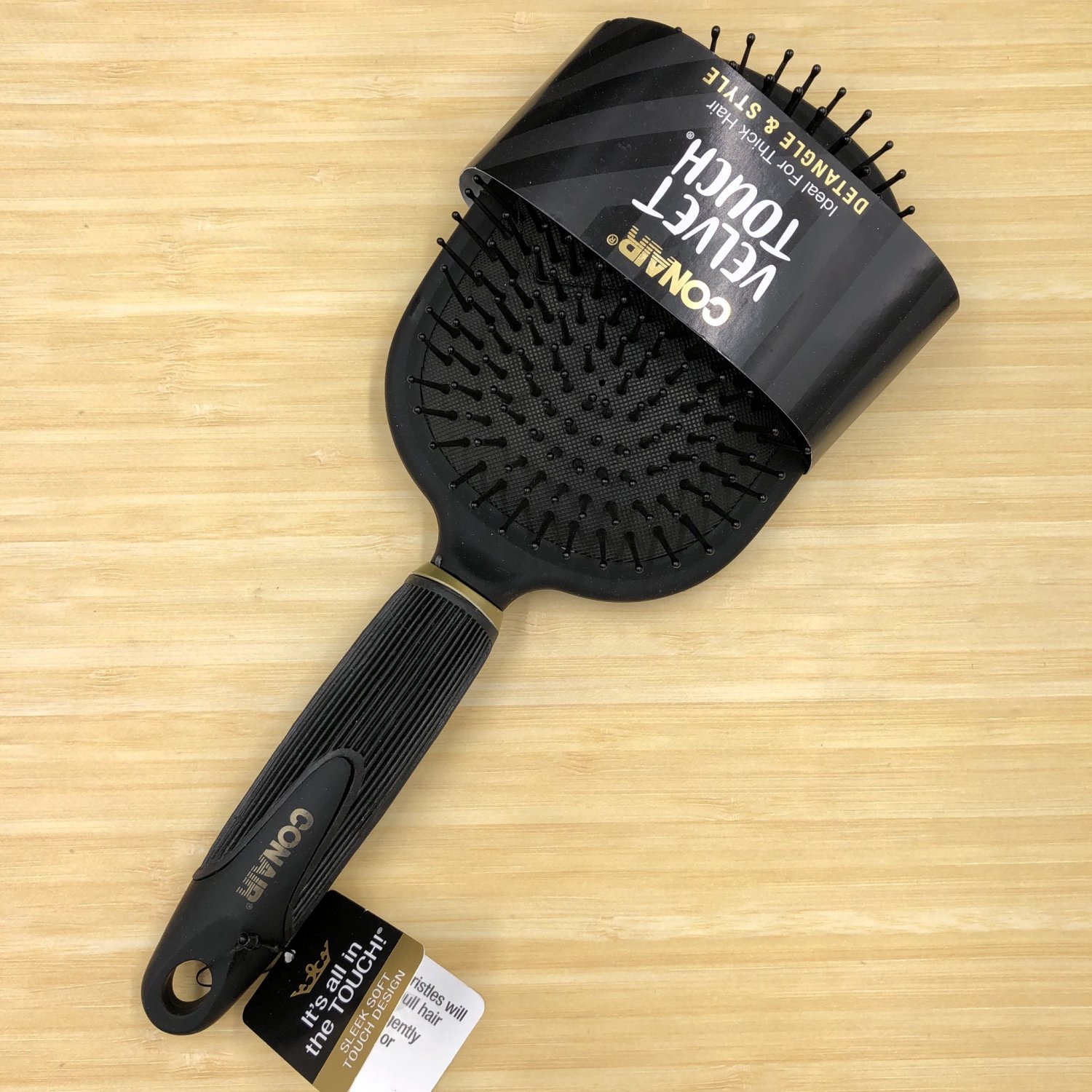 Conair Velvet Touch Paddle Brush Wide for Thick Hair