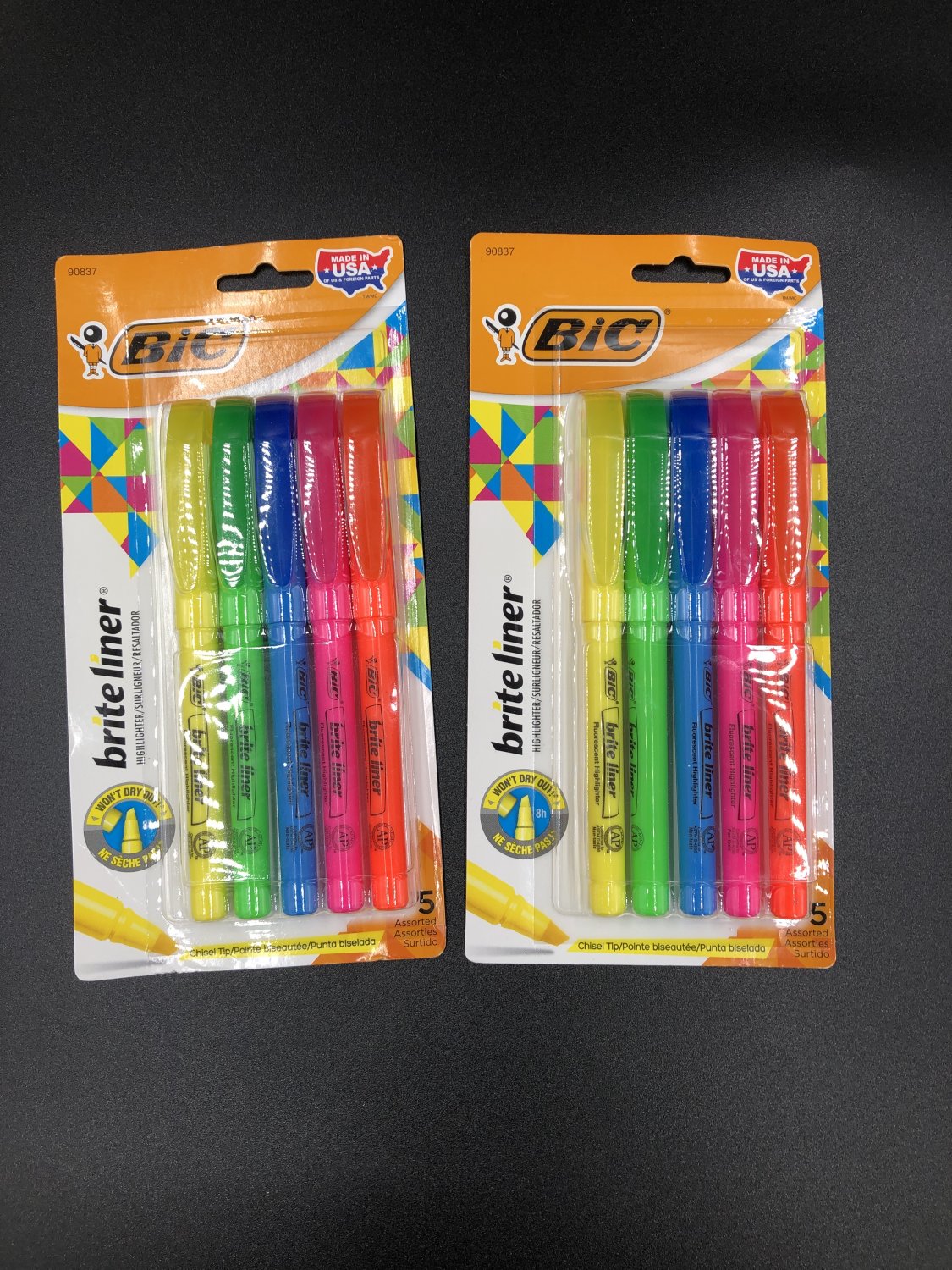 Bic Bright Liner Highlighters 2pack