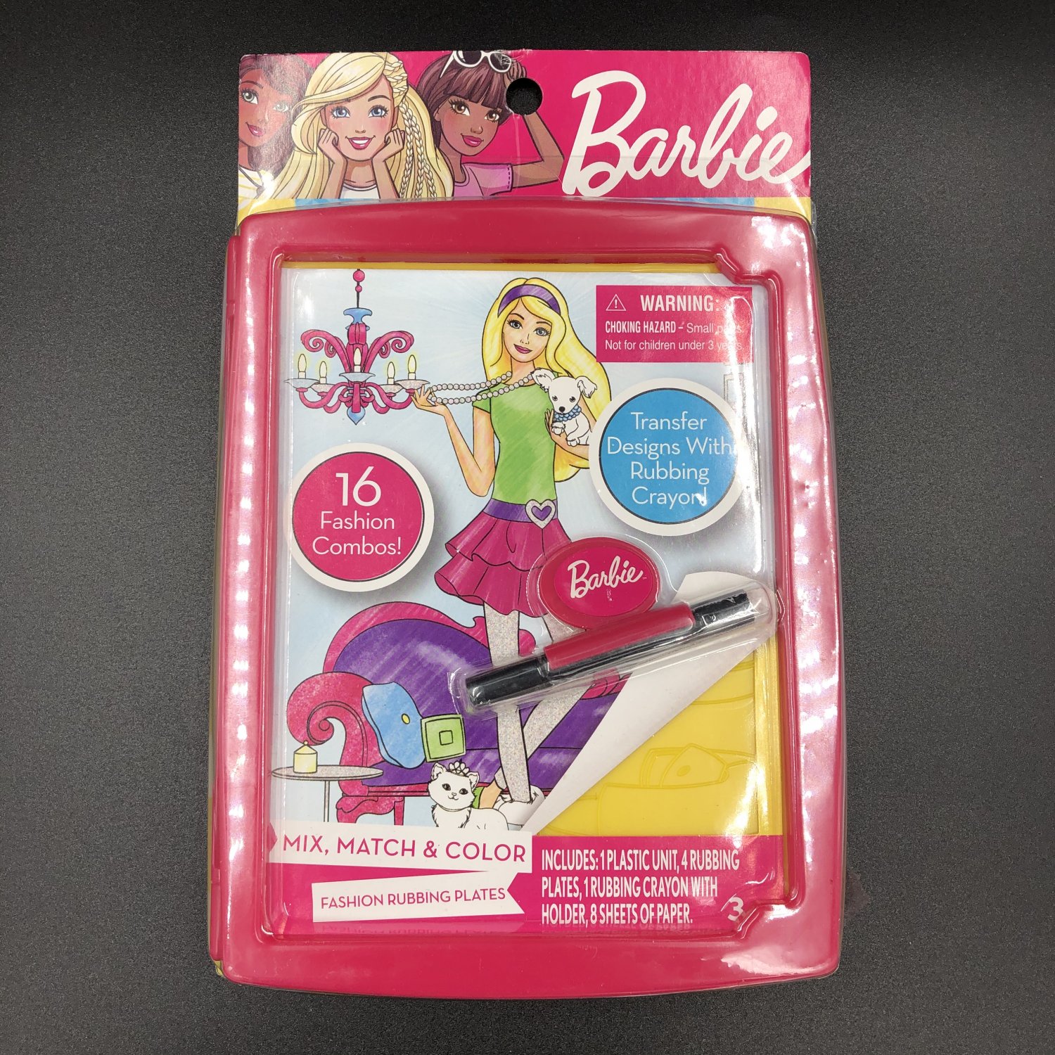 barbie crayon rubbing plates