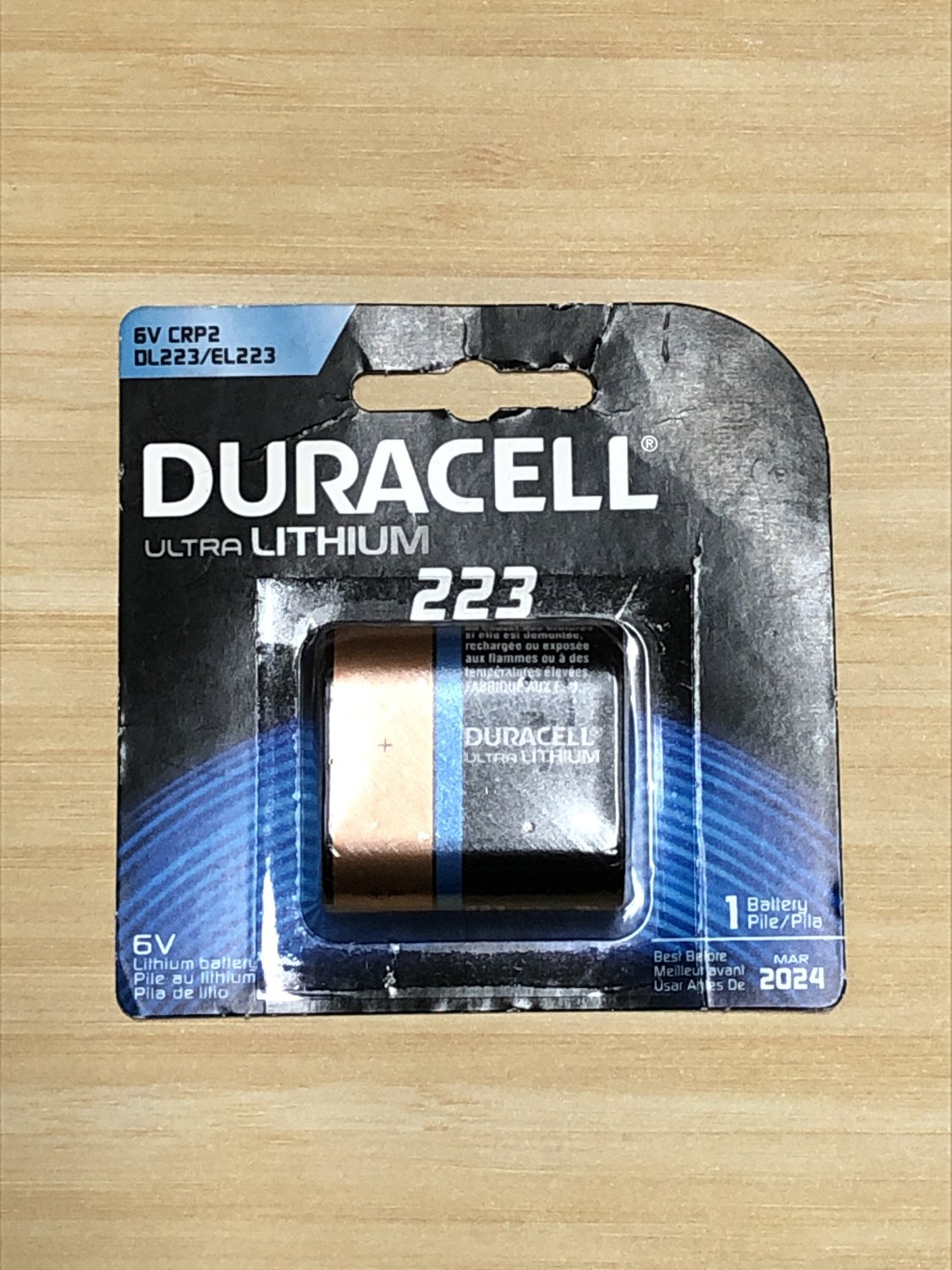 Duracell Ultra Lithium Photo Battery 6 Volt 223
