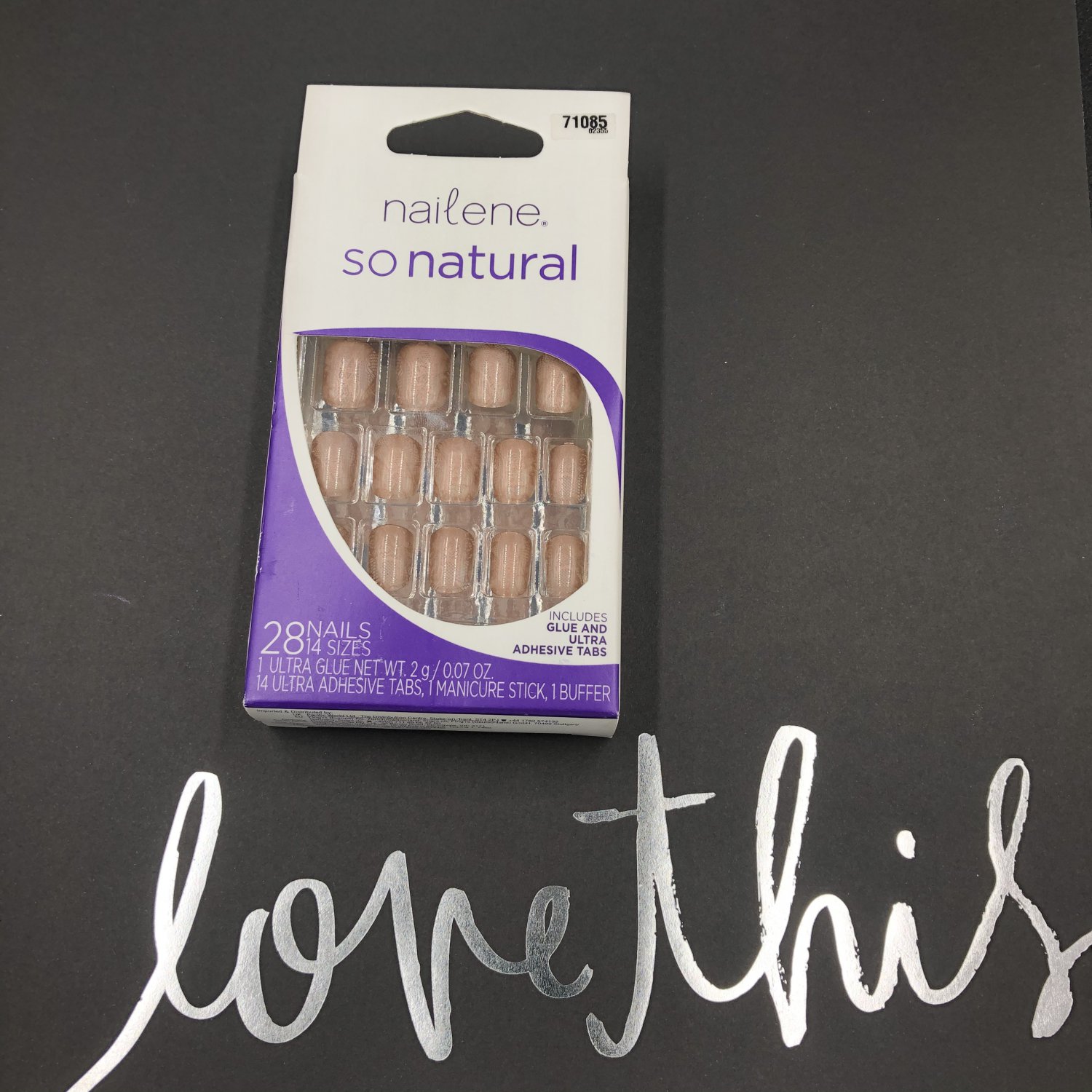 Nailene So Natural Acrylic Nails Kit Beige Lace 71085