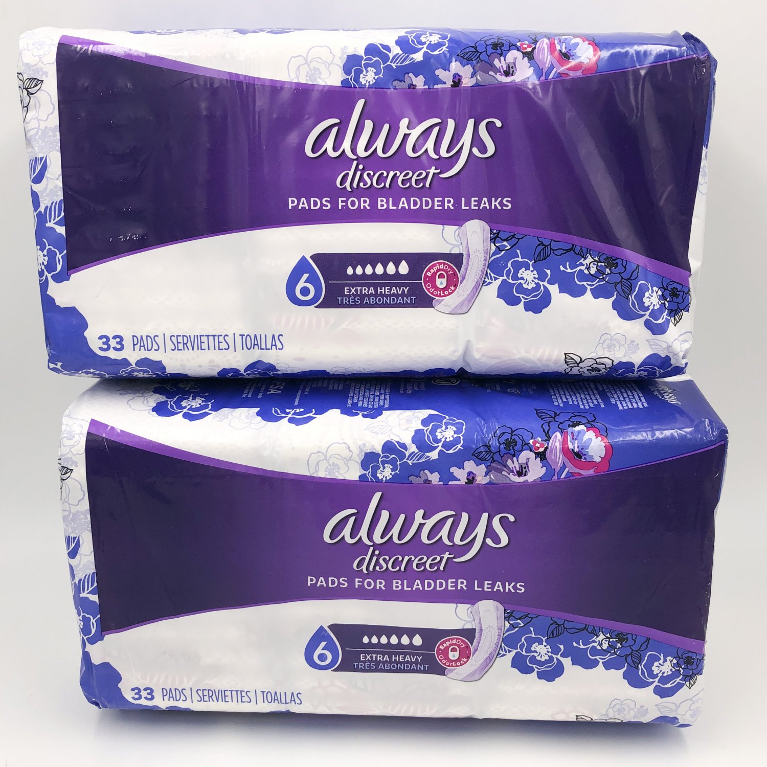 Always Incontinence Pads For Women Extra Heavy Absorbency