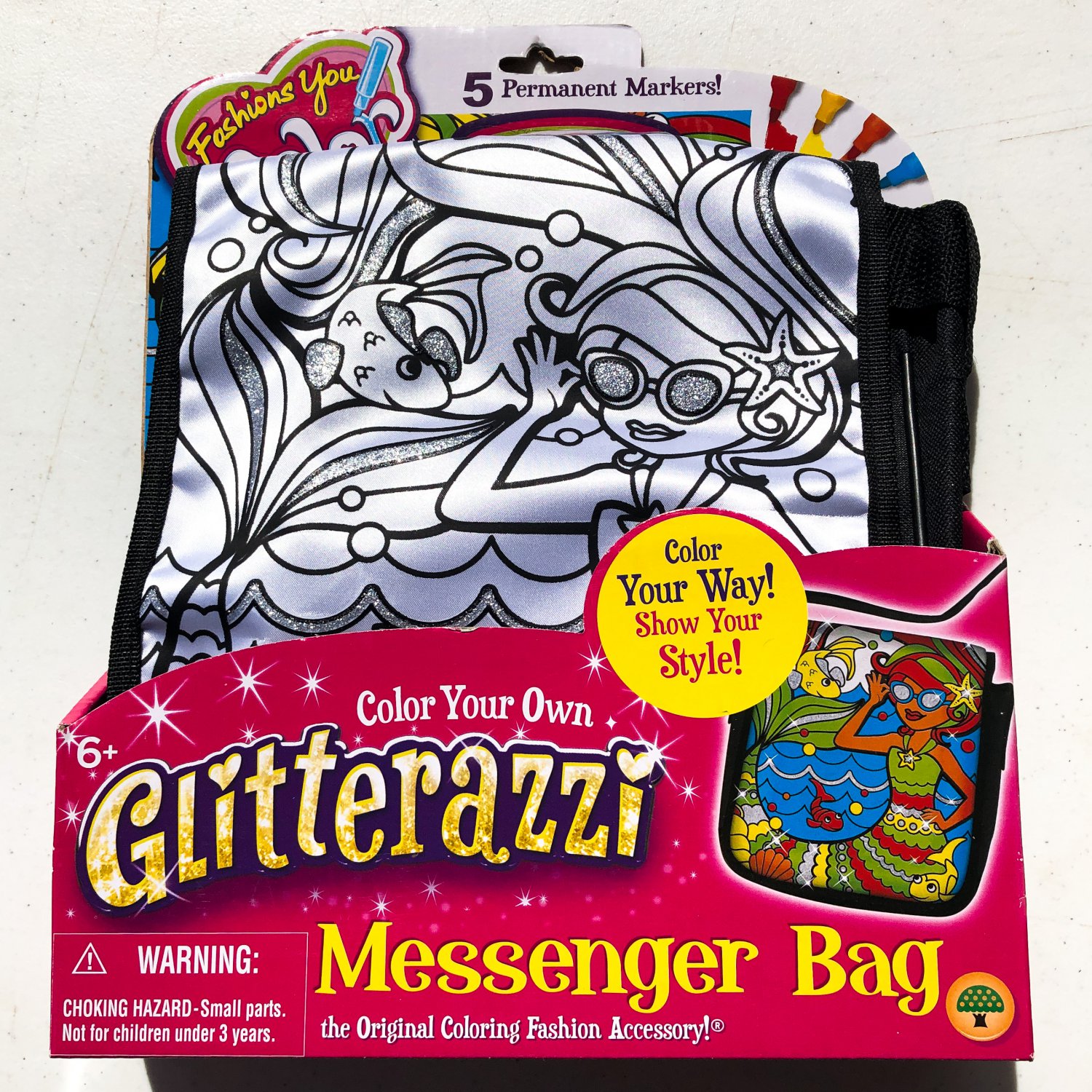 Glitterazzi Messenger Bag Mermaid Color Your Own Fashion