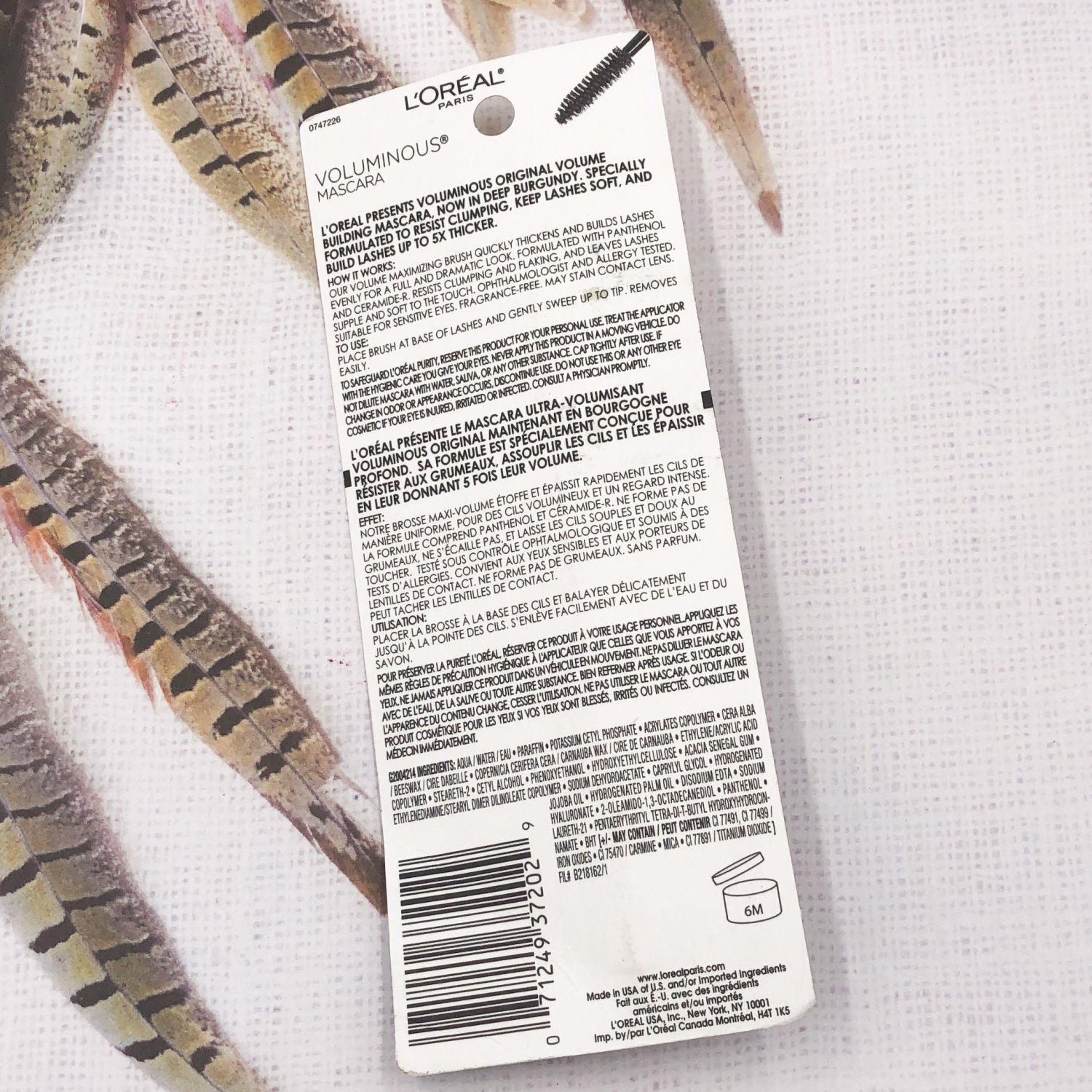 L'Oreal Voluminous Original Washable Mascara Deep Burgundy