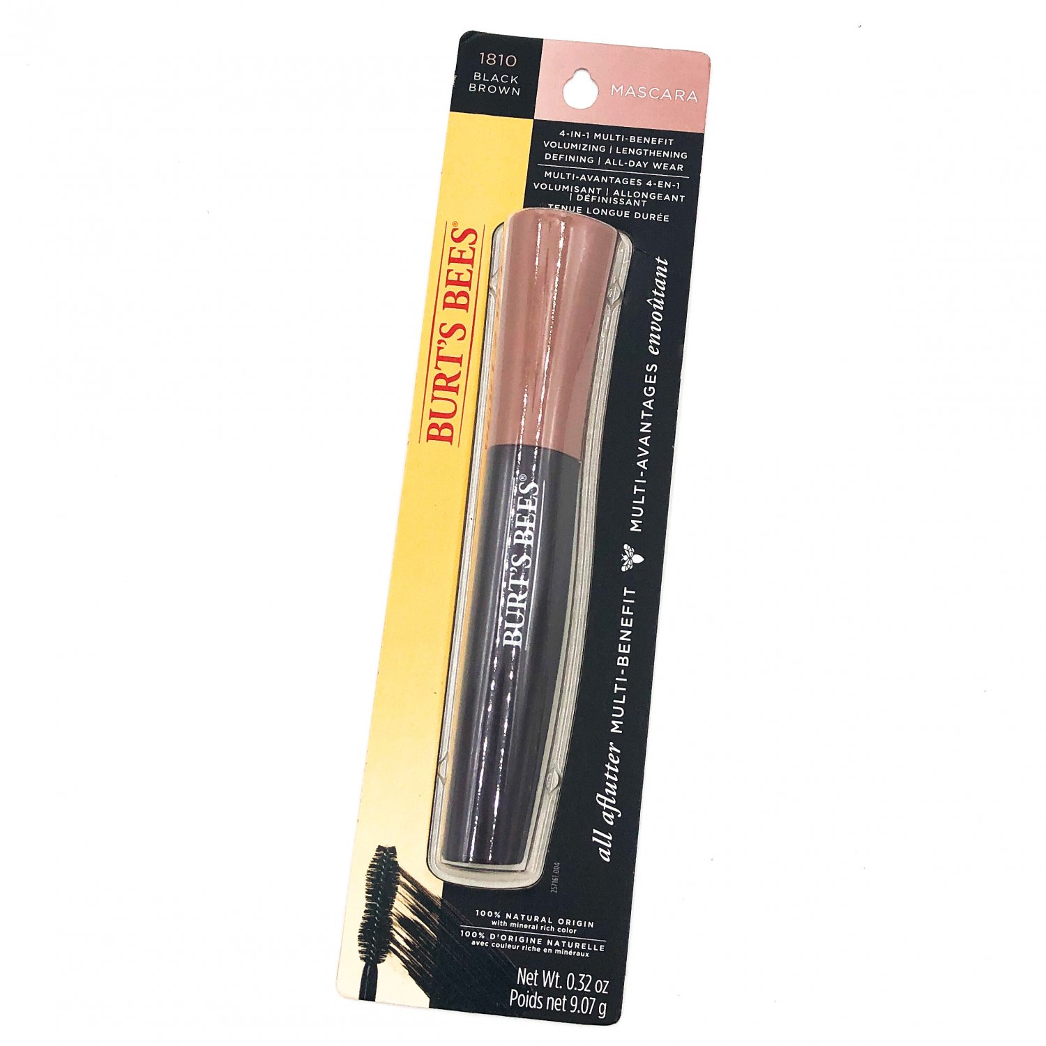 Burts Bees 4-in-1 Multi-Benefit Mascara Black Brown Burt’s Bees