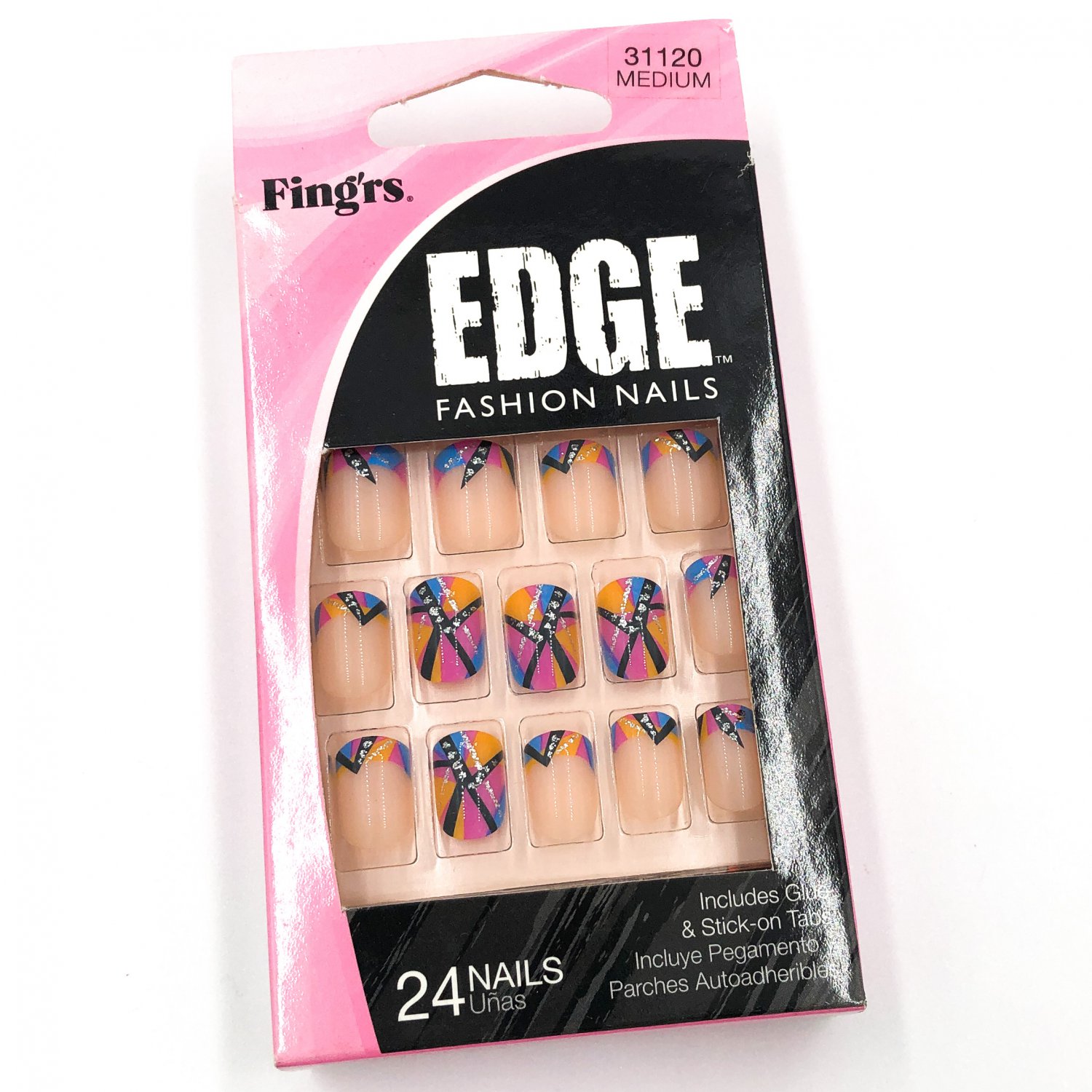 Fing’rs Edge Fashion Nails Short 31120 Geo Fake Nails