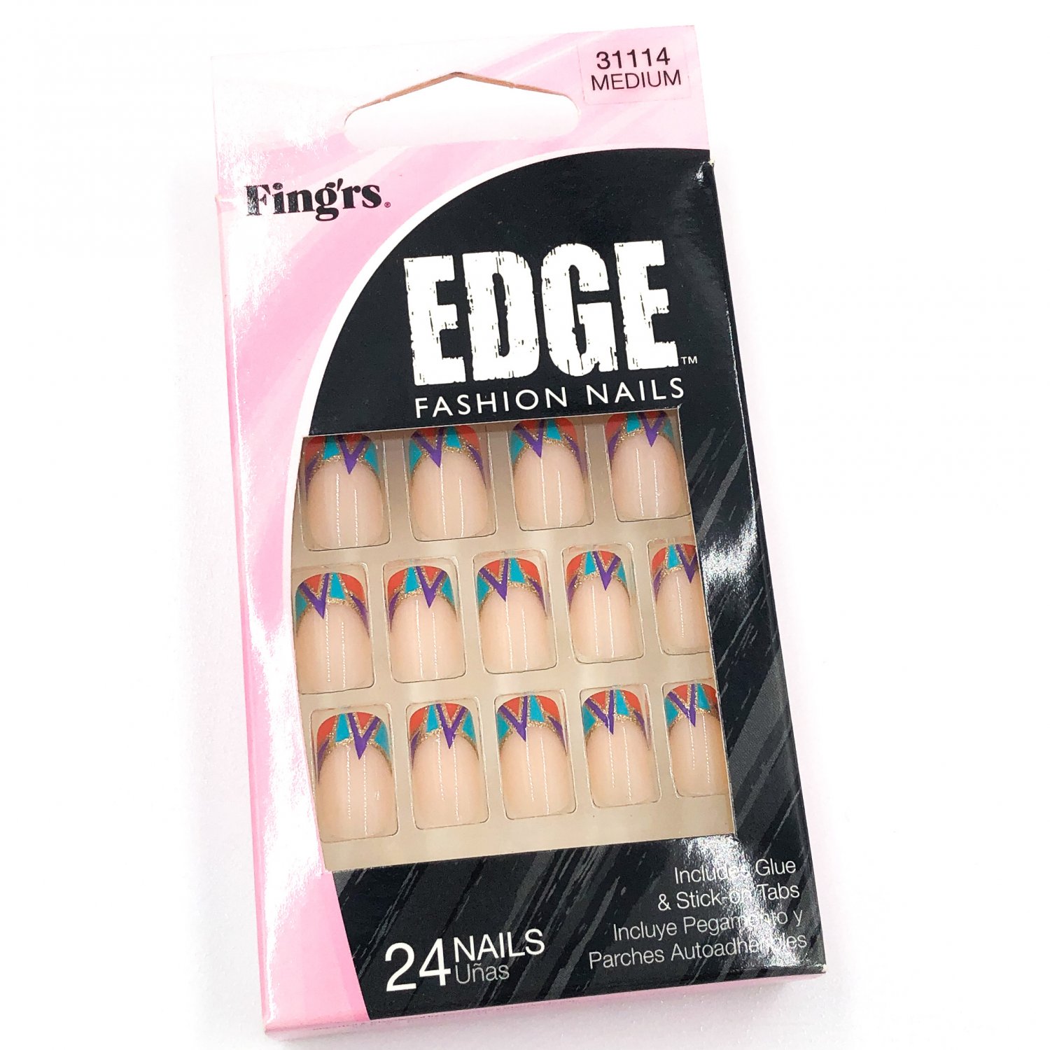 Fing rs Edge Fashion Nails Medium 31114 Goddess Fake Nails