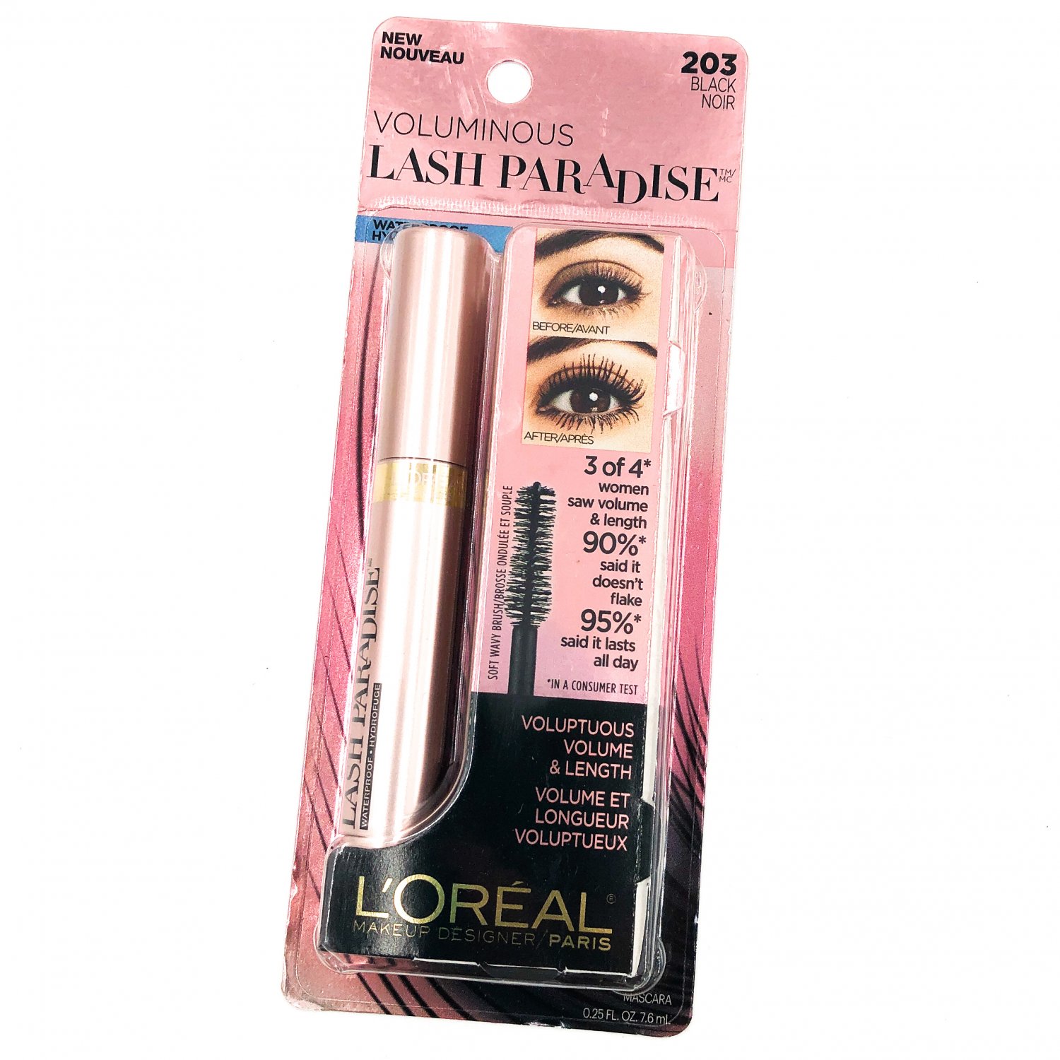 L'Oreal Voluminous Lash Paradise Waterproof Mascara 203 Black