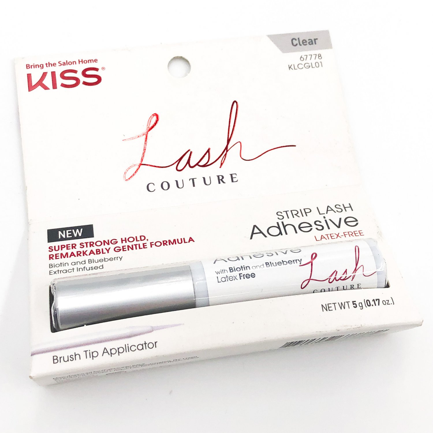 Kiss Lash Couture Strip Lash Adhesive Clear Brush On 4888