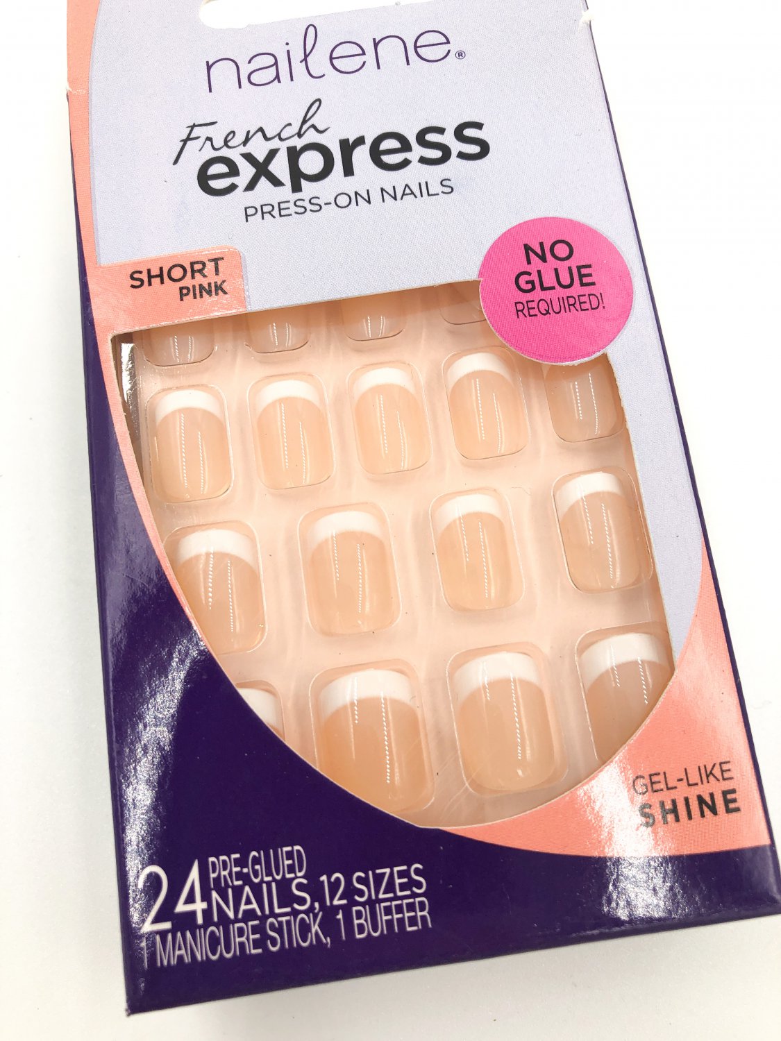 Nailene French Express PressOn Acrylic Nails Kit 71986 Short Pink