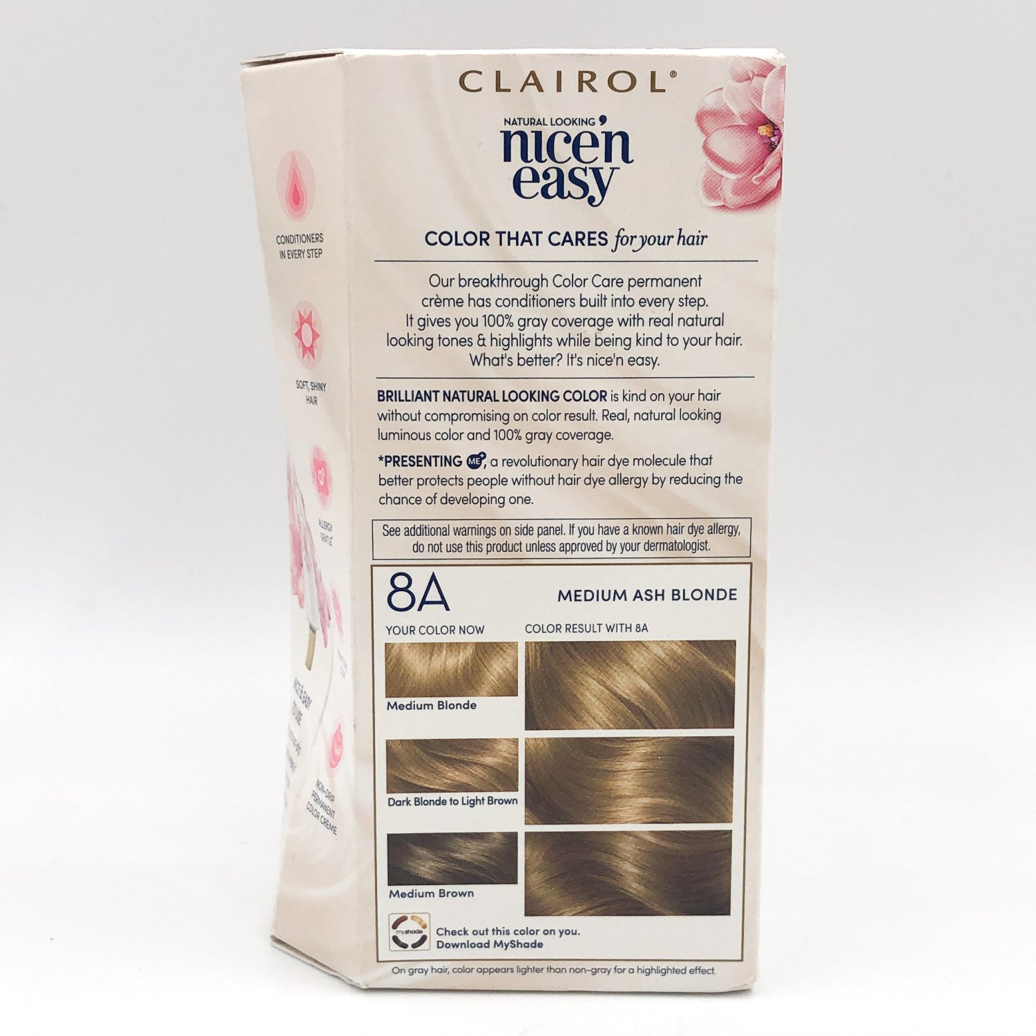 Clairol Nice N Easy 8A Medium Ash Blonde Hair Color Dye