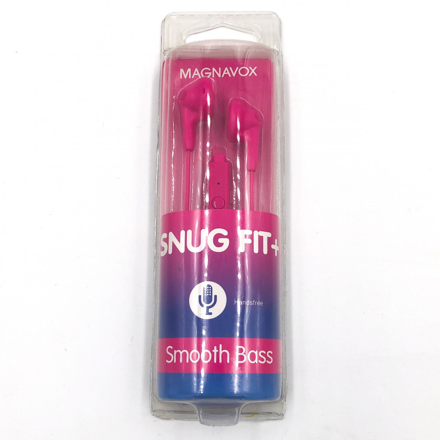 Magnavox Snug Fit Ear Buds Smooth Bass Earphones Pink