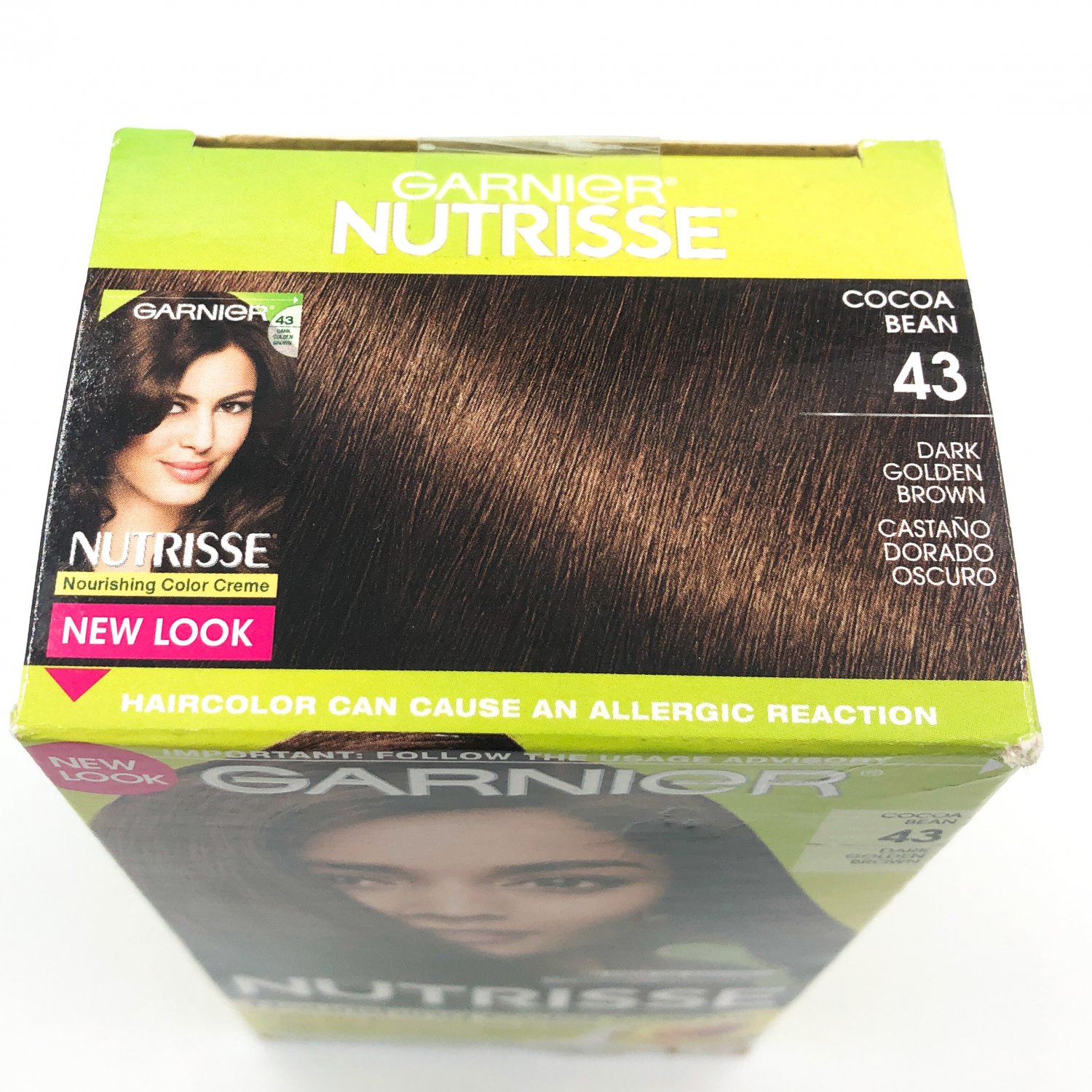 Garnier Nutrisse Hair Color Kit 43 Cocoa Bean dark golden brown