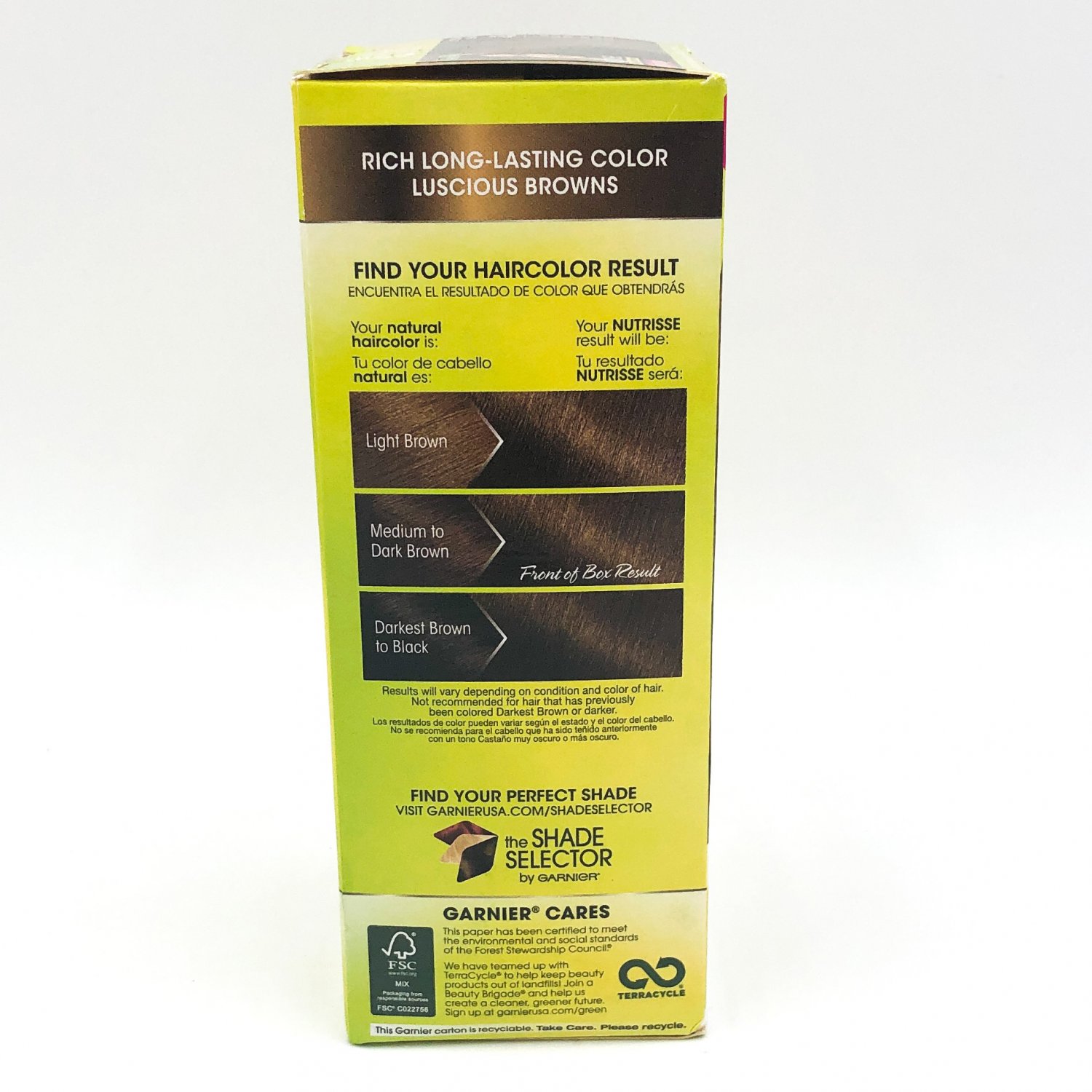 Garnier Nutrisse Hair Color Kit 43 Cocoa Bean dark golden brown