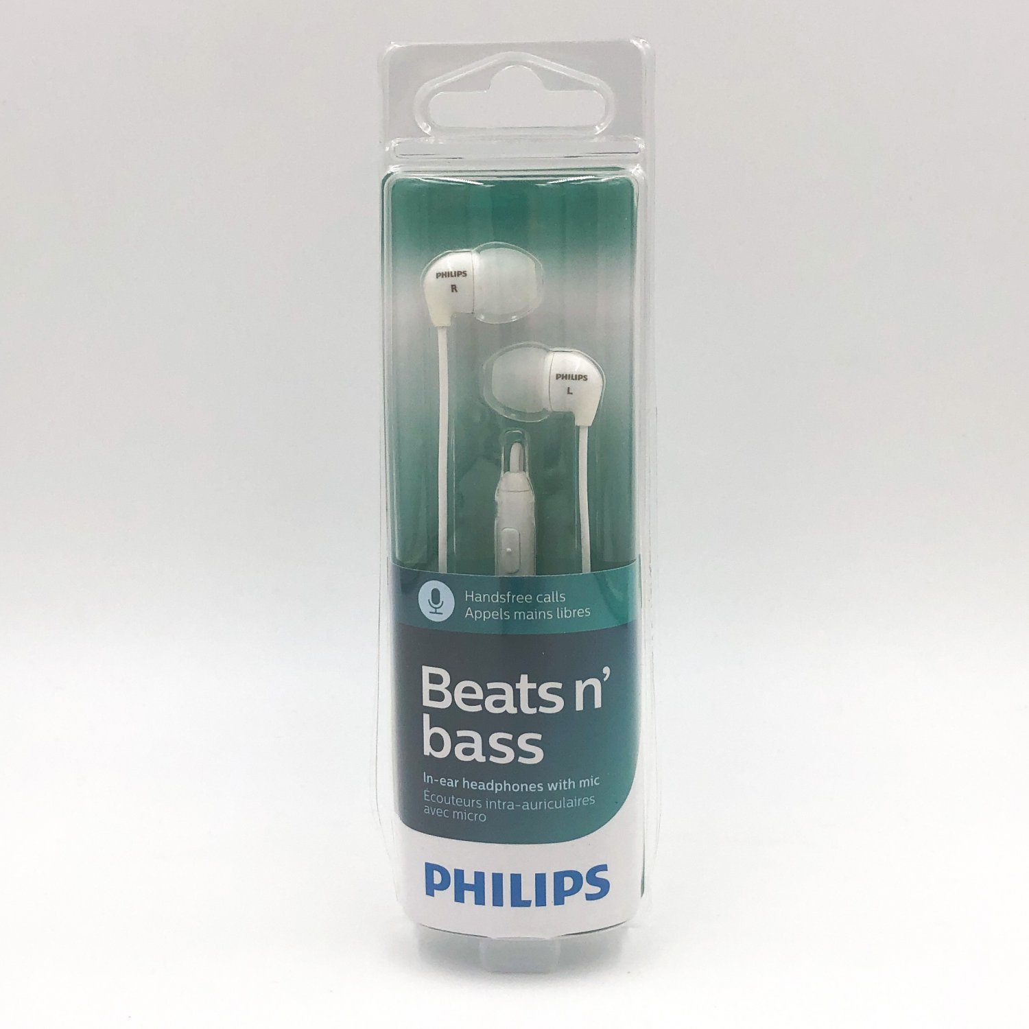 Philips Beats nâ Bass Earbuds In-Ear Headphones White/Blue