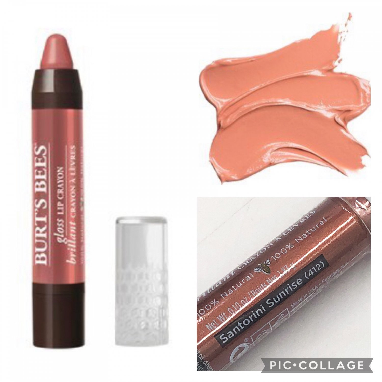 Burts Bees Gloss Lip Crayon 412 Santorini Sunrise Burt’s Bees