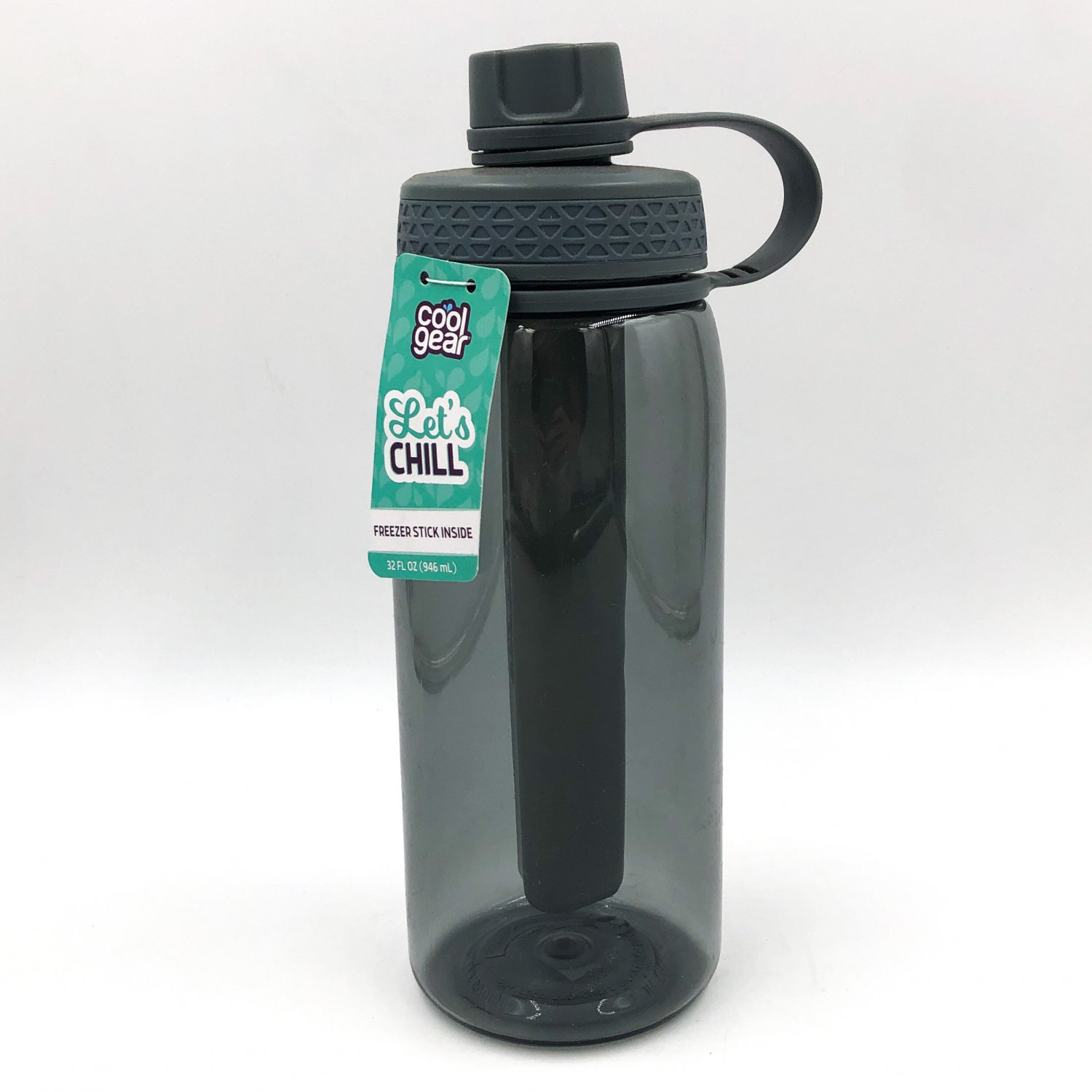 Cool Gear 32 oz Water Bottle Clear Gray