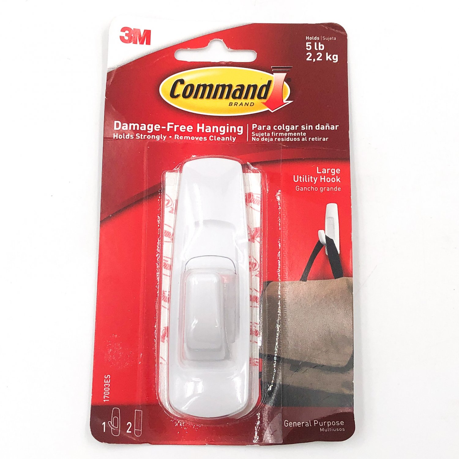 3M Command Large Utility Hook White