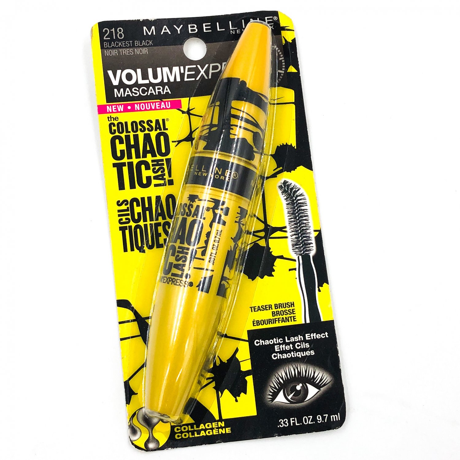 Maybelline The Colossal Chaotic Lash! Washable Mascara 218 Blackest Black