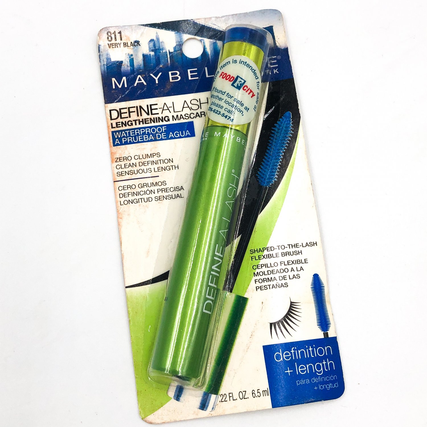 Maybelline Define-A-Lash Lengthening Mascara 811 Very Black Waterproof