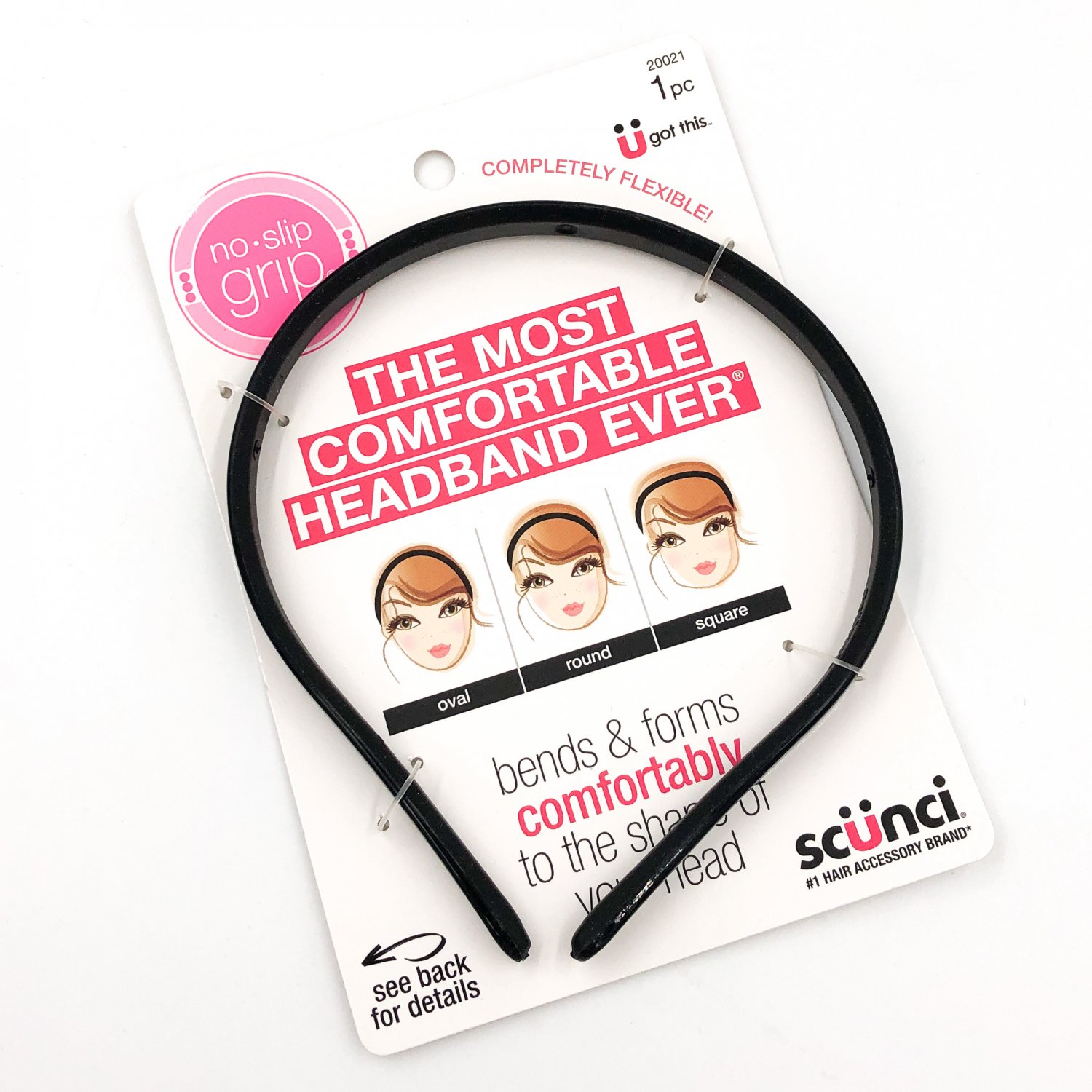 Scunci No Slip Grip Headband Black