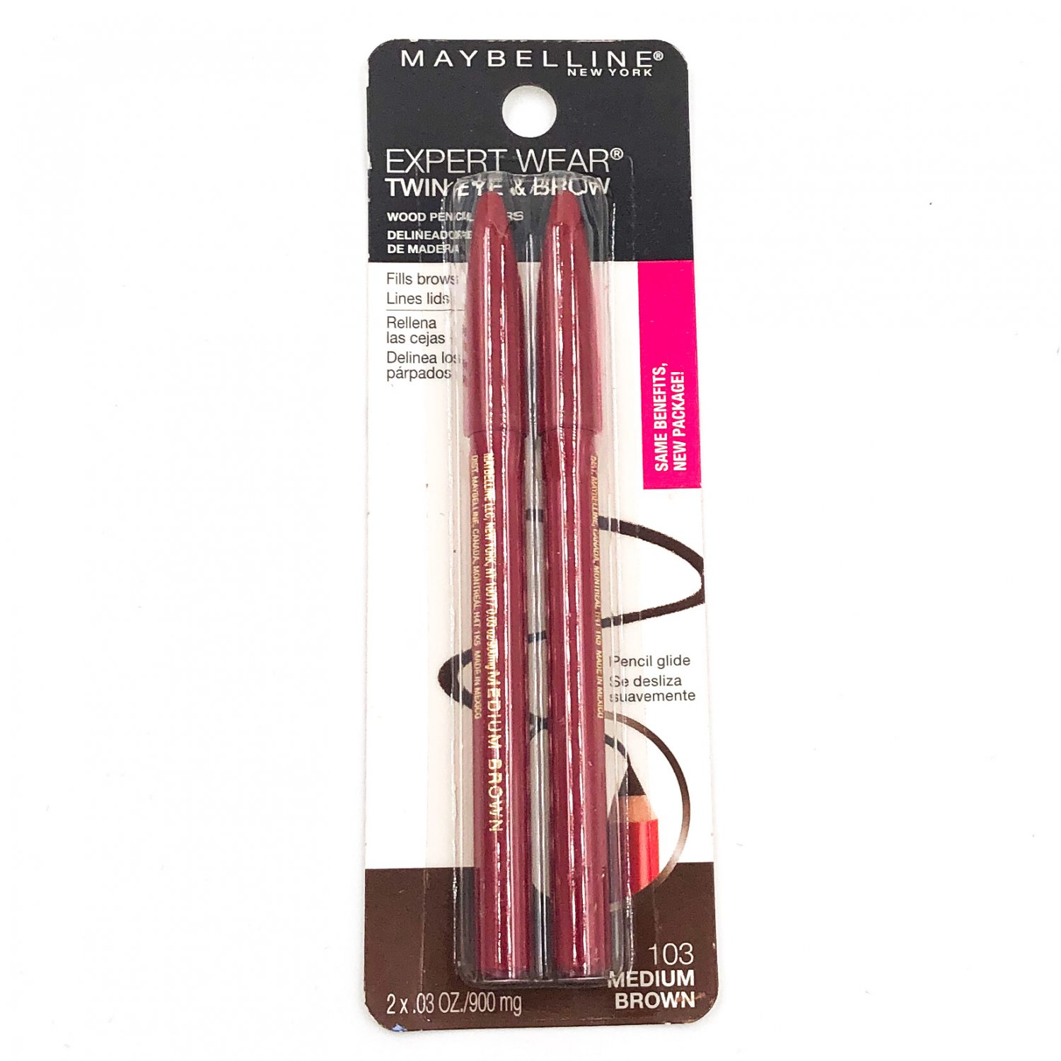 Maybelline Expert Wear Twin Brow And Eye Pencils 103 Medium Brown   61187618743cc 365873b 