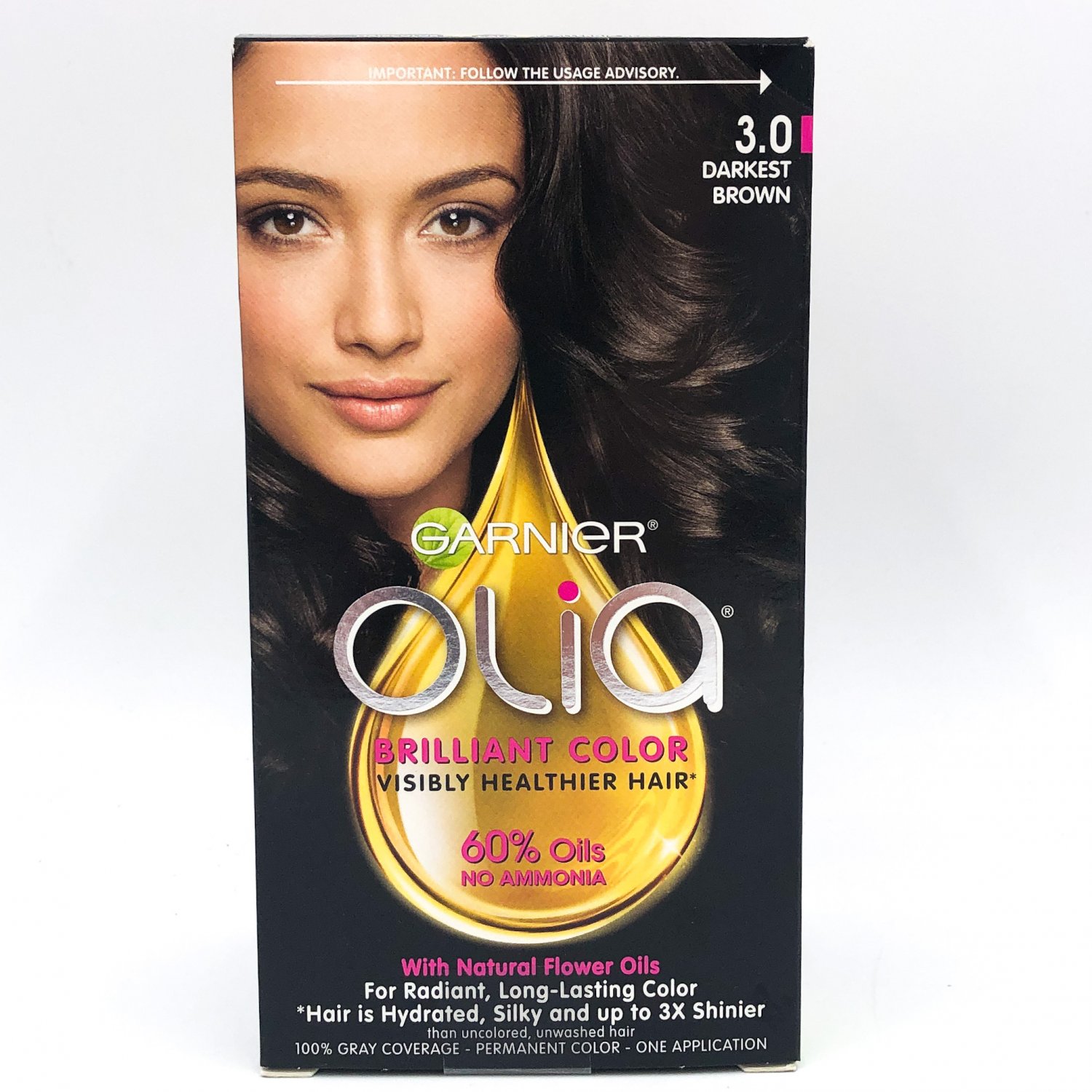 Garnier Olia Permanent Hair Color Dye 3.0 Darkest Brown