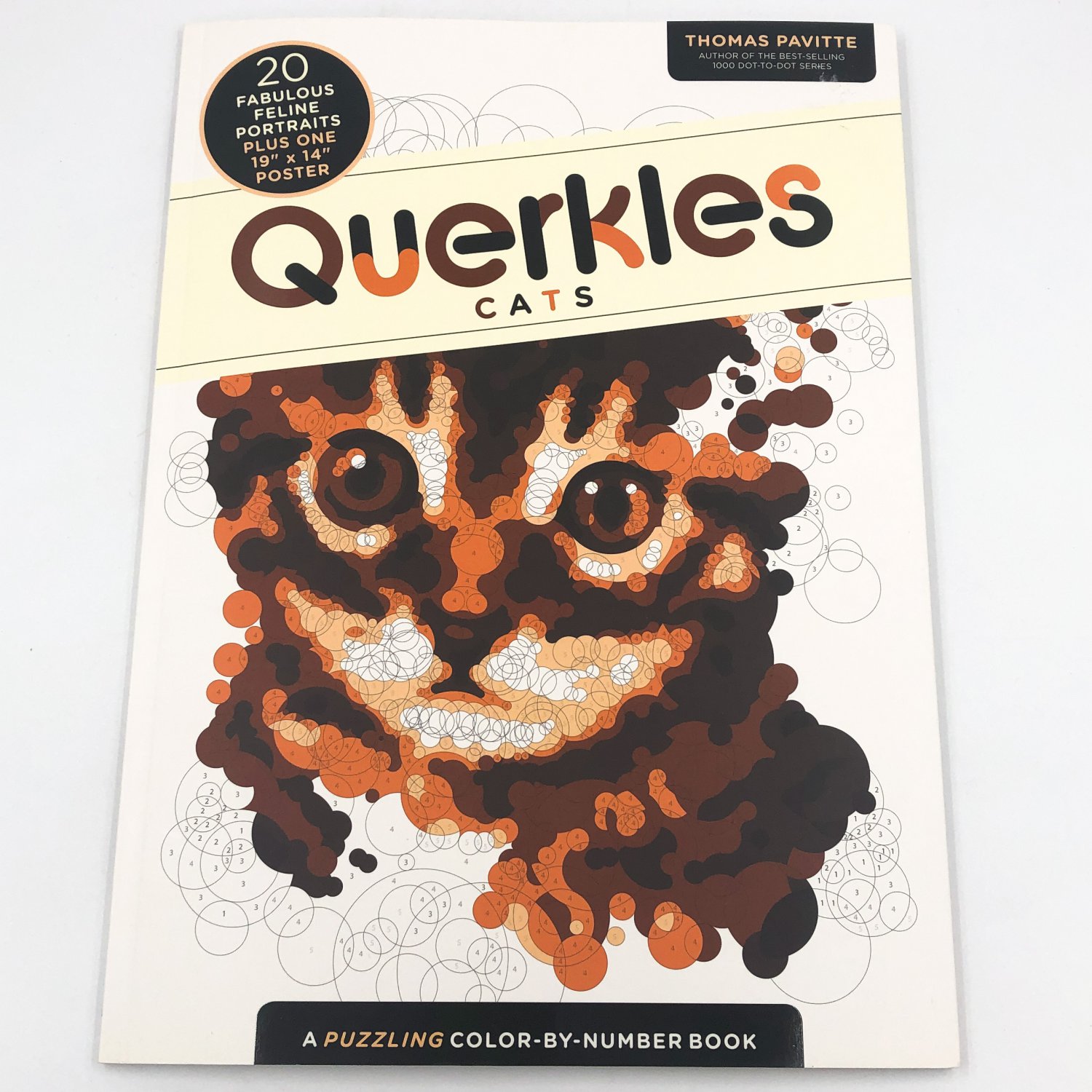 Querkles Cats ColorByNumber Adult Coloring Book