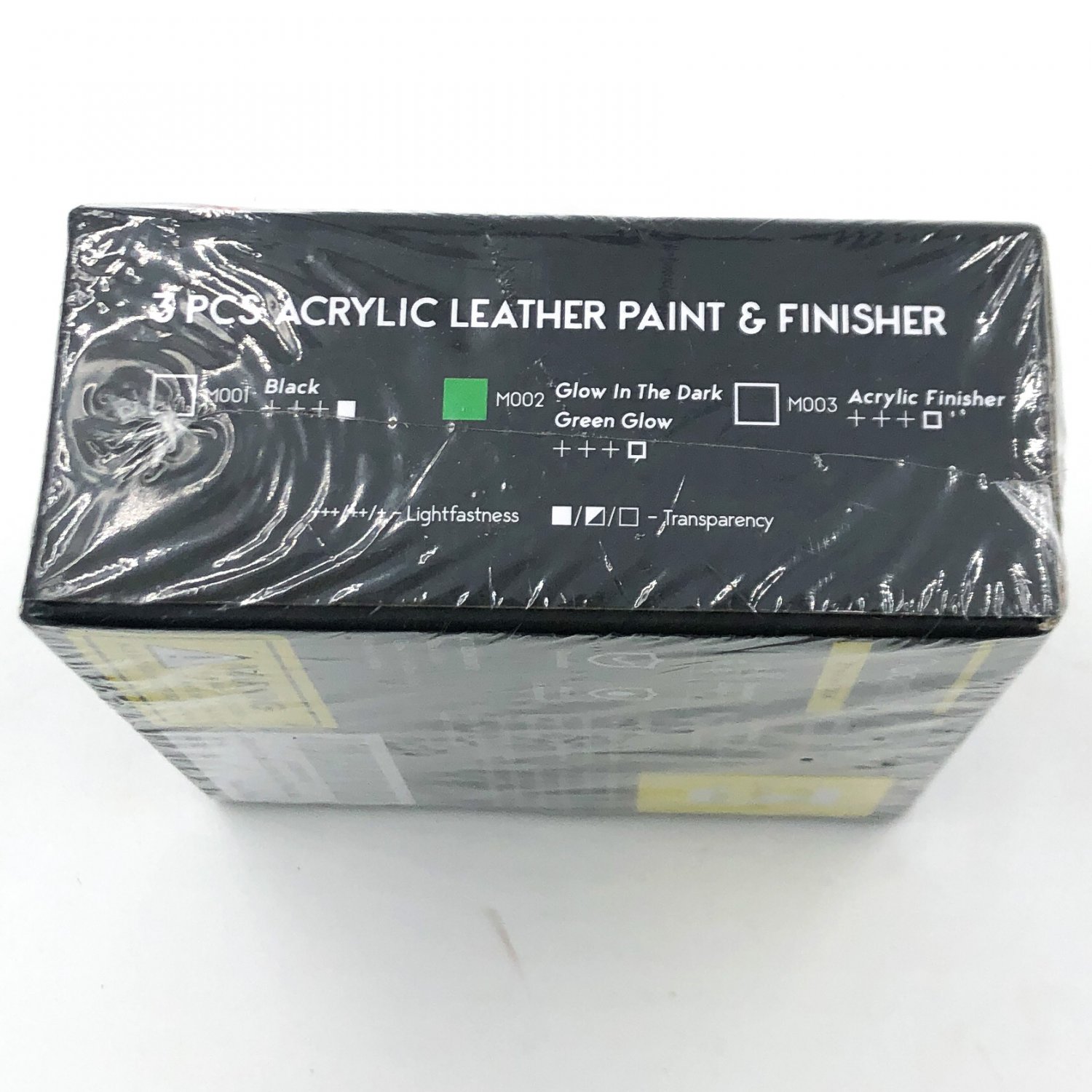 MagicFly Acrylic Leather Paint & Finisher Black/Glow in the Dark Green