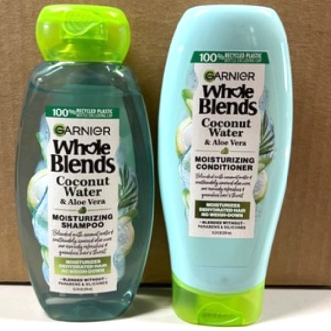 18 Garnier Whole Blends Coconut Water Shampoo & Conditioner Wholesale