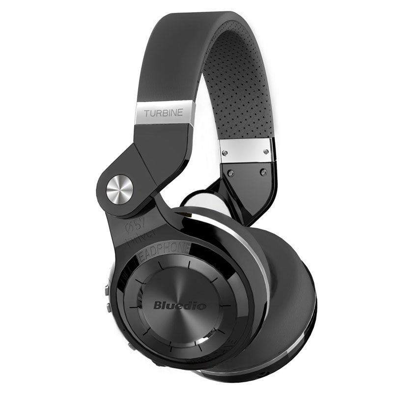 Bluedio T2+ Turbine 195° Rotary Folding Bass Wireless Bluetooth Stereo Over-Ear Headphone (Black)