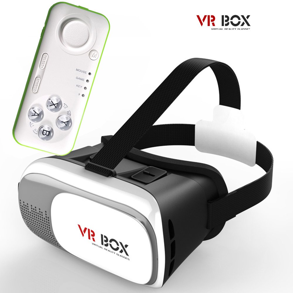 VR-Box II Enhanced Virtual Reality Augmented 3D Glasses with Bluetooth ...