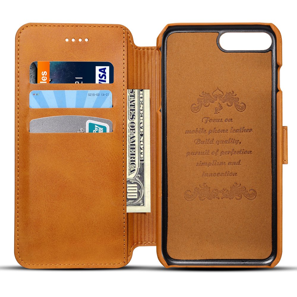 iPhone 7 Plus Wallet Synthetic Leather Folio Flip Case
