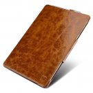 Microsoft Surface Pro 7/ 6/ 5/ Pro 4 Oil Wax Vintage Genuine Leather Kickstand Flip Case - brown