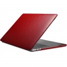 MacBook Pro 13" 2019 2020 M1 Microfiber Leather Slim Fit Back Cover Case Skin - Red