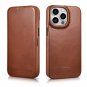 iCarer iPhone 14 Pro Max 6.7" Leather Magnetic Closure MagSafe Card Slot Protective Flip Case