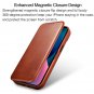 iCarer iPhone 14 Pro Max 6.7" Leather Magnetic Closure MagSafe Card Slot Protective Flip Case