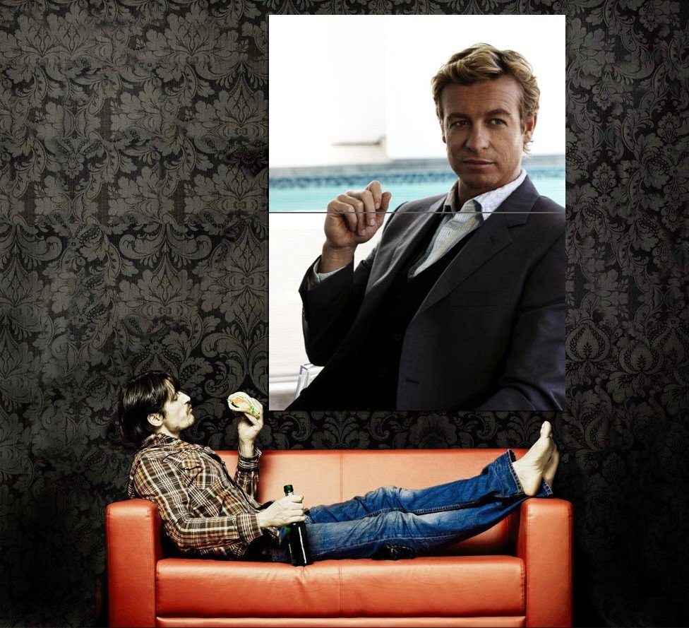 The Mentalist Patrick Jane Simon Baker Tv Series Huge 47x35 Poster