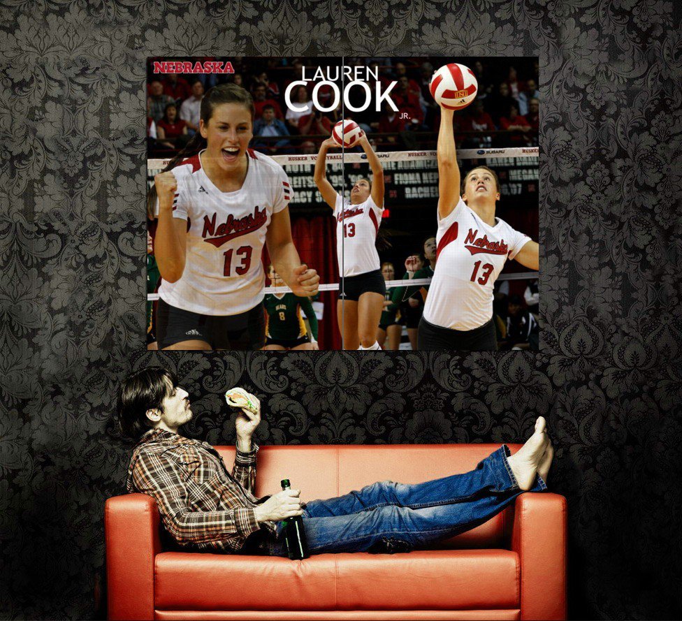 Lauren Cook Nebraska Volleyball Sport Huge 47x35 Print POSTER
