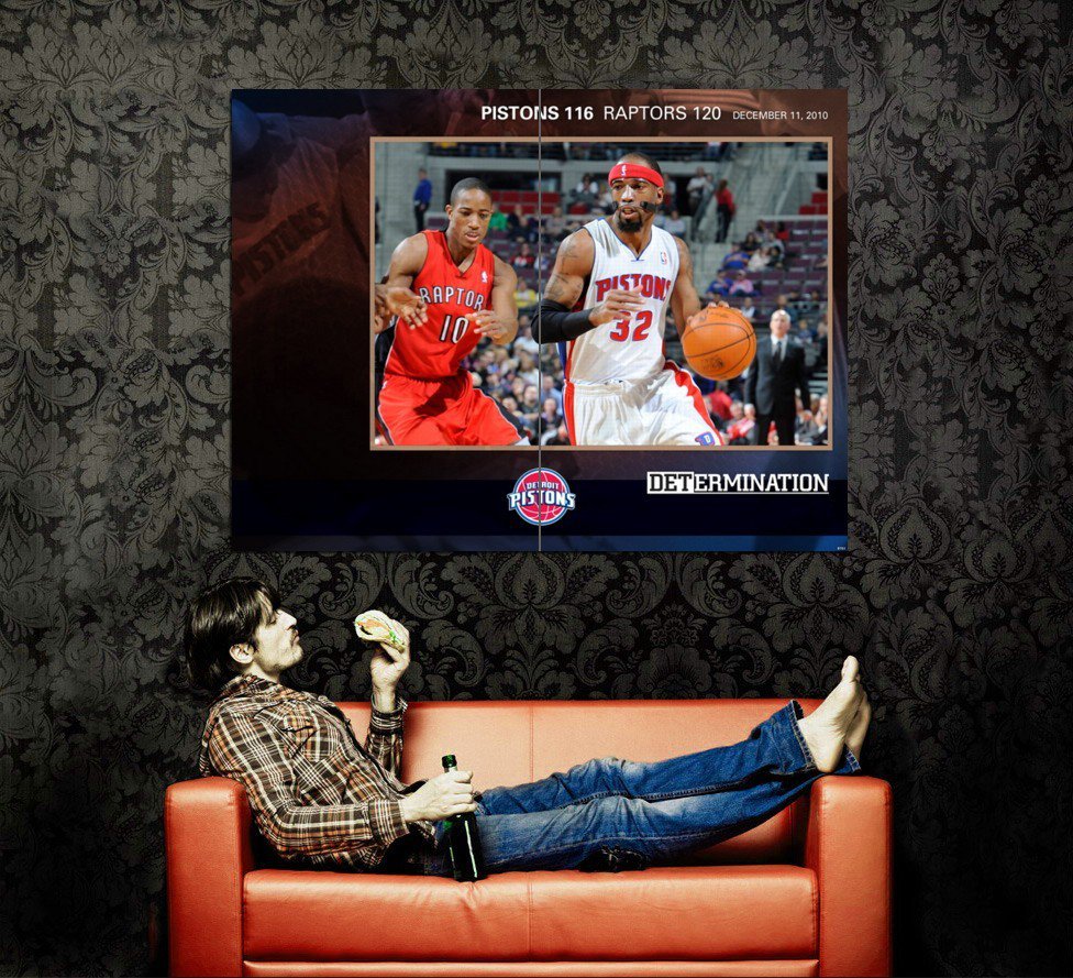 Richard Hamilton Detroit Pistons NBA Huge 47x35 Print Poster