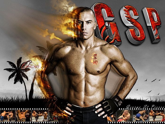 Georges St Pierre Gsp Rush Mma Mixed Martial Arts 32x24 Poster