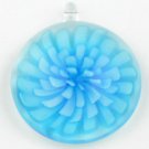 Aqua Glass Flower Pendant