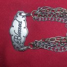 Nickle "Blessed" and Mixed Metal Bracelet